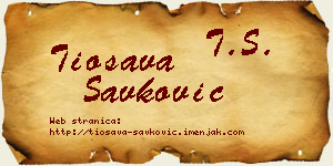 Tiosava Savković vizit kartica